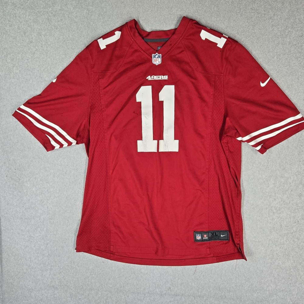 San Francisco 49ers Men Jersey XL Red Nike Alex Smith 11 On Field READ